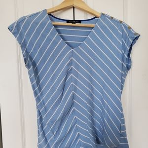 Baby blue chevron top